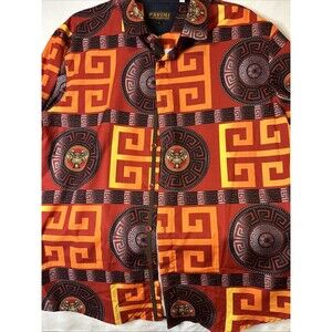 Pavini Colorful Print Long Sleeve Shirt NWOT Large
